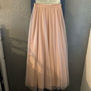 pink maxi skirt